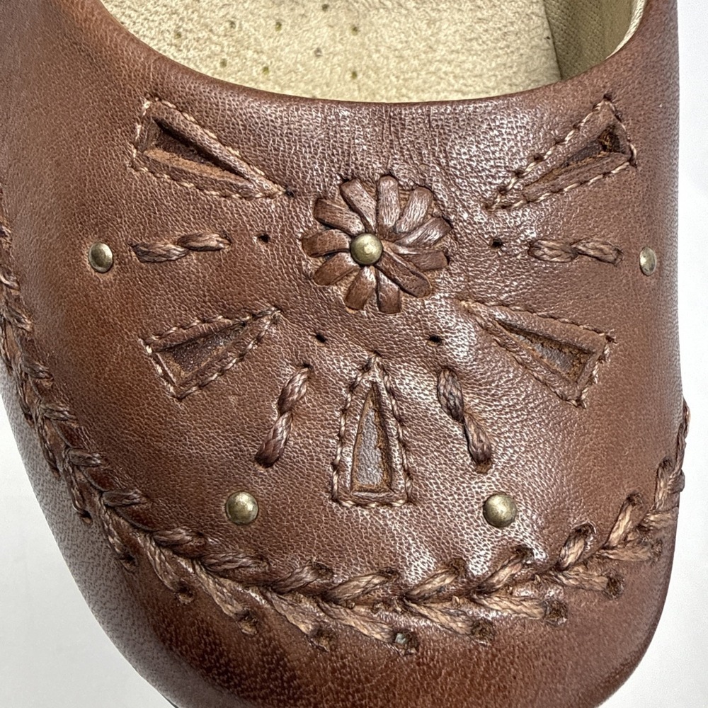 Thom McAn Brown Dublin Leather Mary Janes Flats 40007 US Sz 9.5 Shoes - Picture 2 of 11